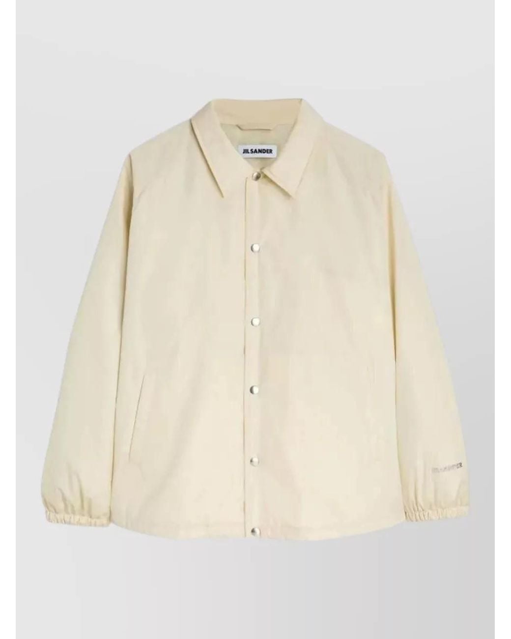 Jil Sander Natural Single-Breasted Coat for men