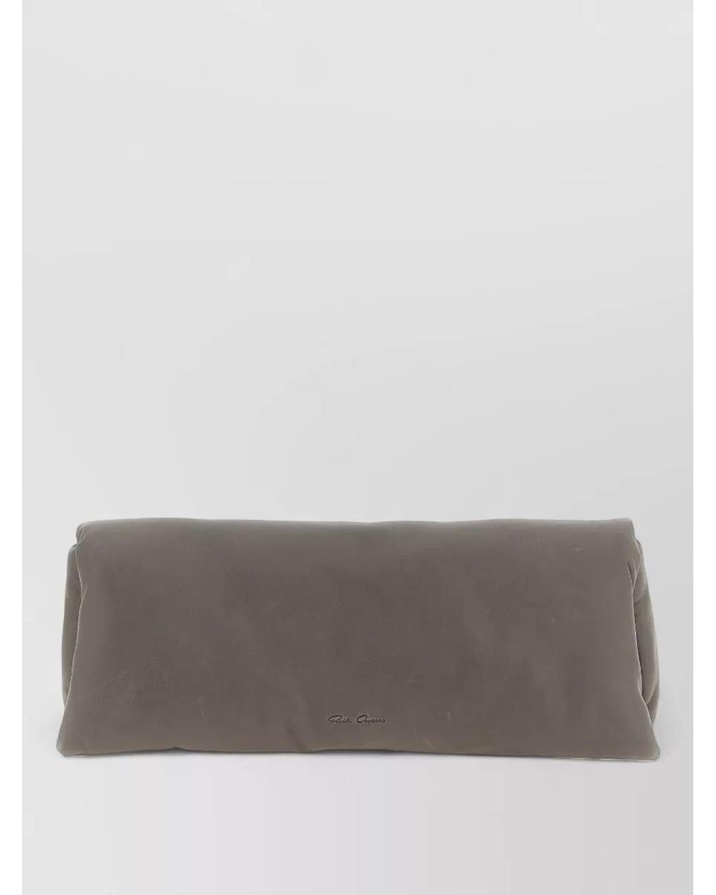 Rick Owens Gray Na Leather Shoulder Bag