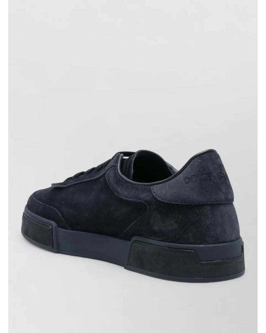 Dolce & Gabbana Blue Suede Leather Low-Top Sneakers for men