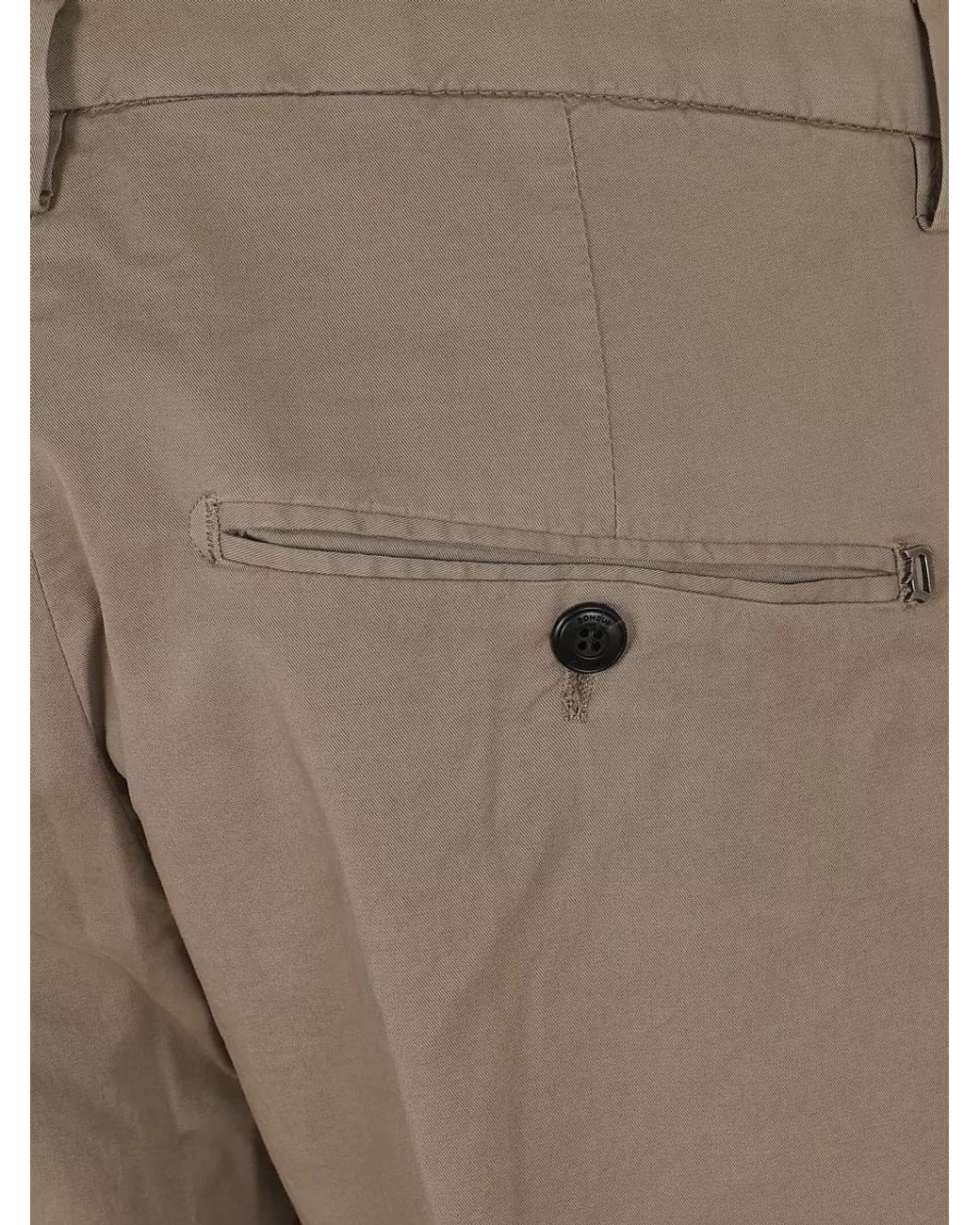 Dondup Natural Cotton Low-Rise Straight-Leg Trousers for men