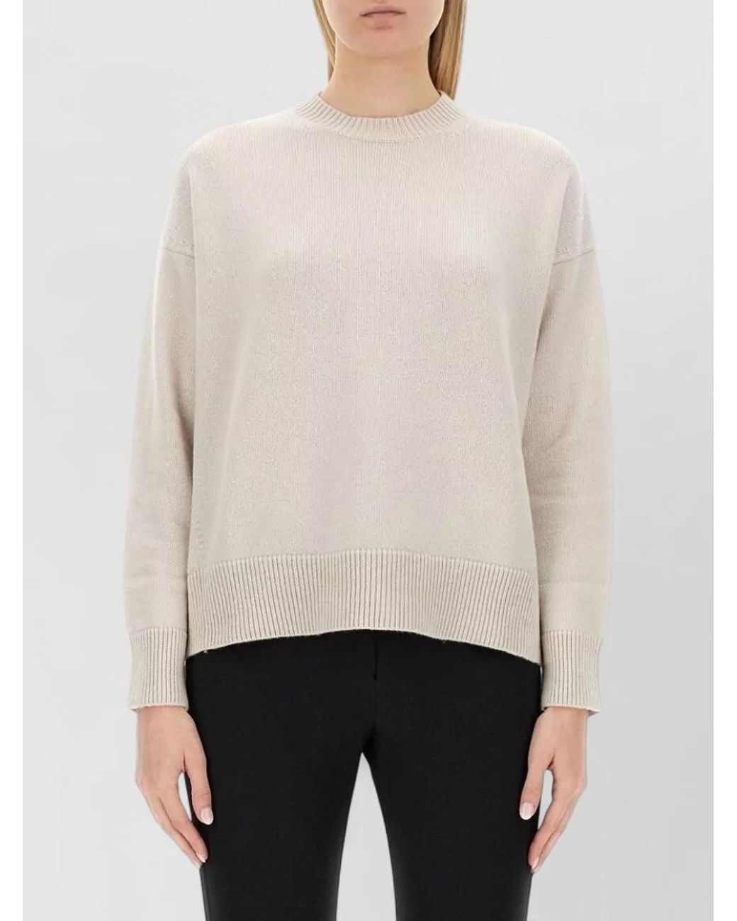 Max Mara White Oversized Wool Cashmere Jumper