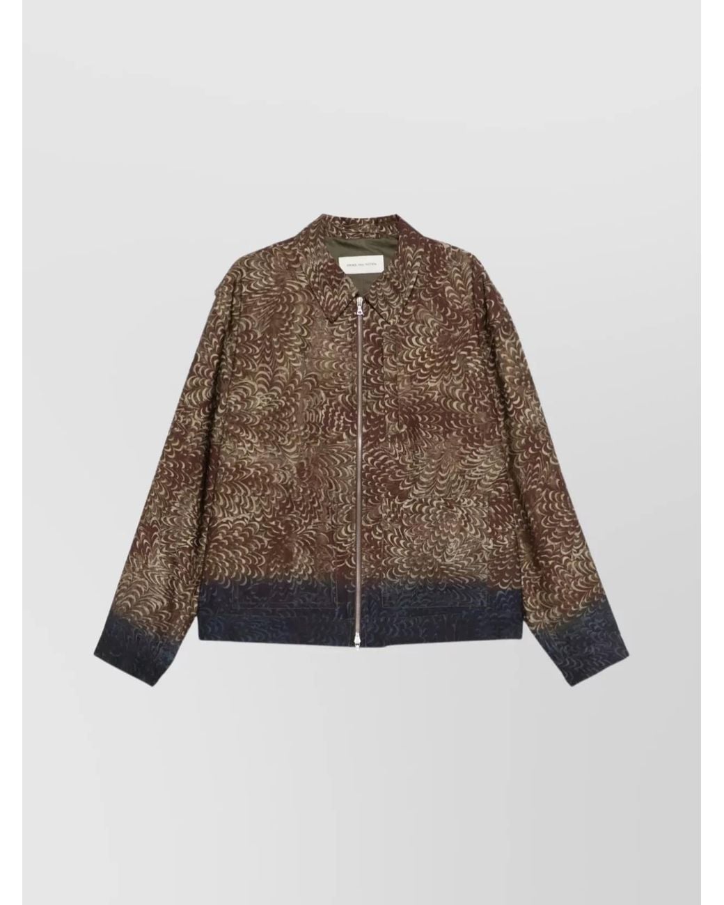 Dries Van Noten Brown Printed Bomber Jacket for men