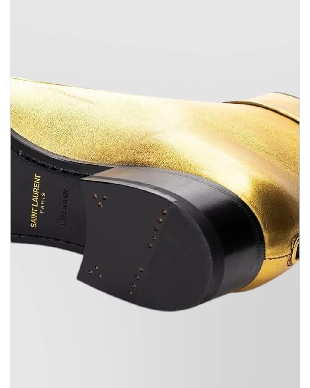 Saint Laurent Natural Leather Ankle Boots