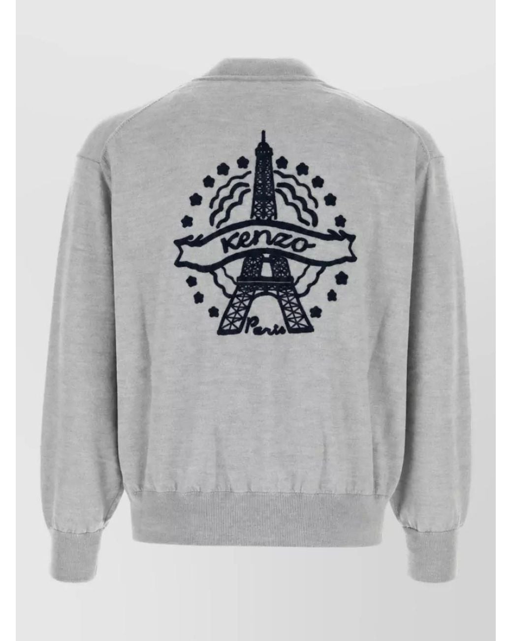 KENZO Gray Wool Cardigan for men