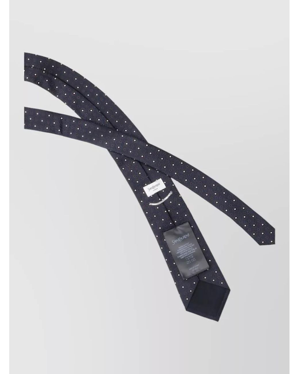 Saint Laurent Blue Silk Jacquard Tie for men