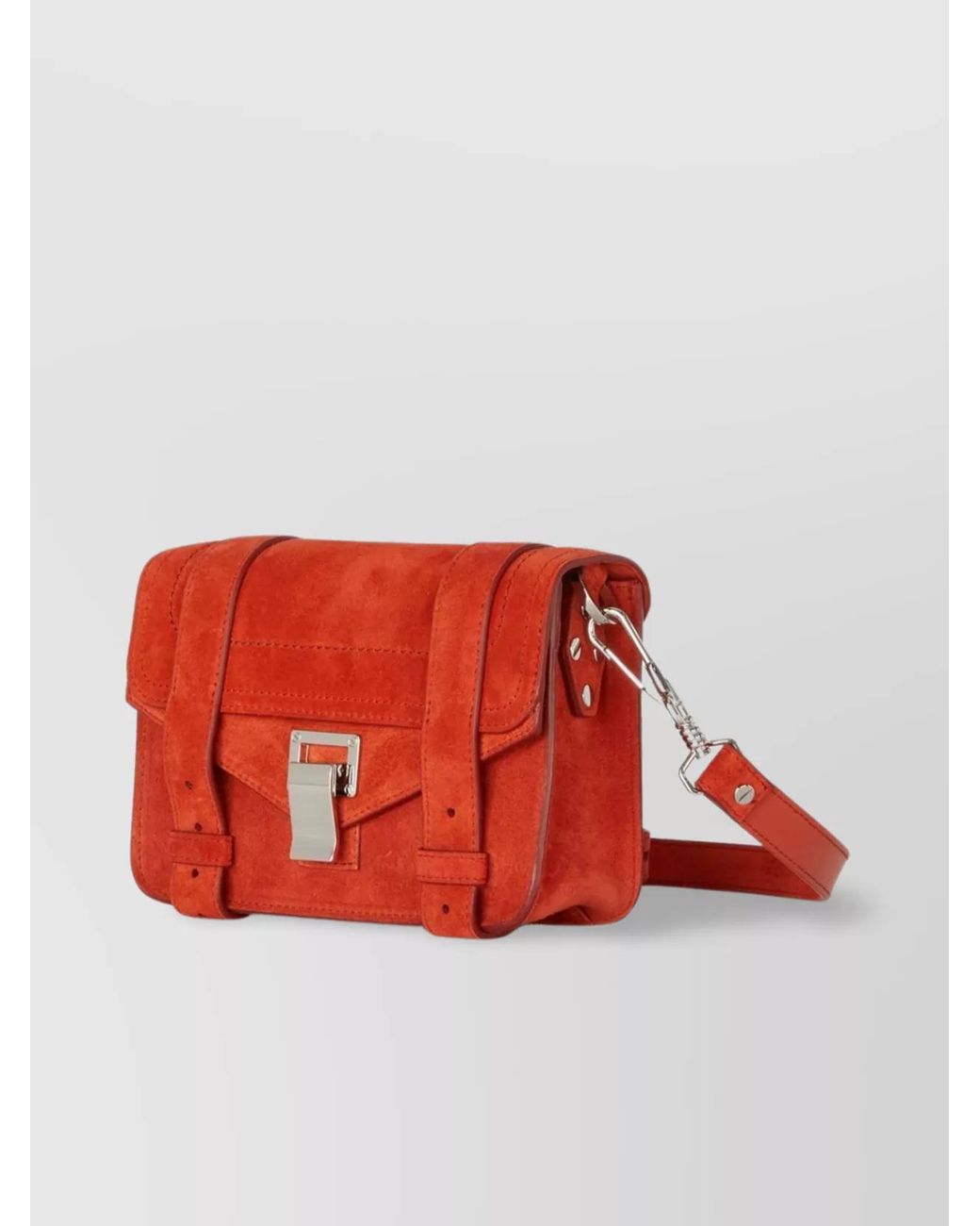 Proenza Schouler Red Mini Suede Crossbody Bag