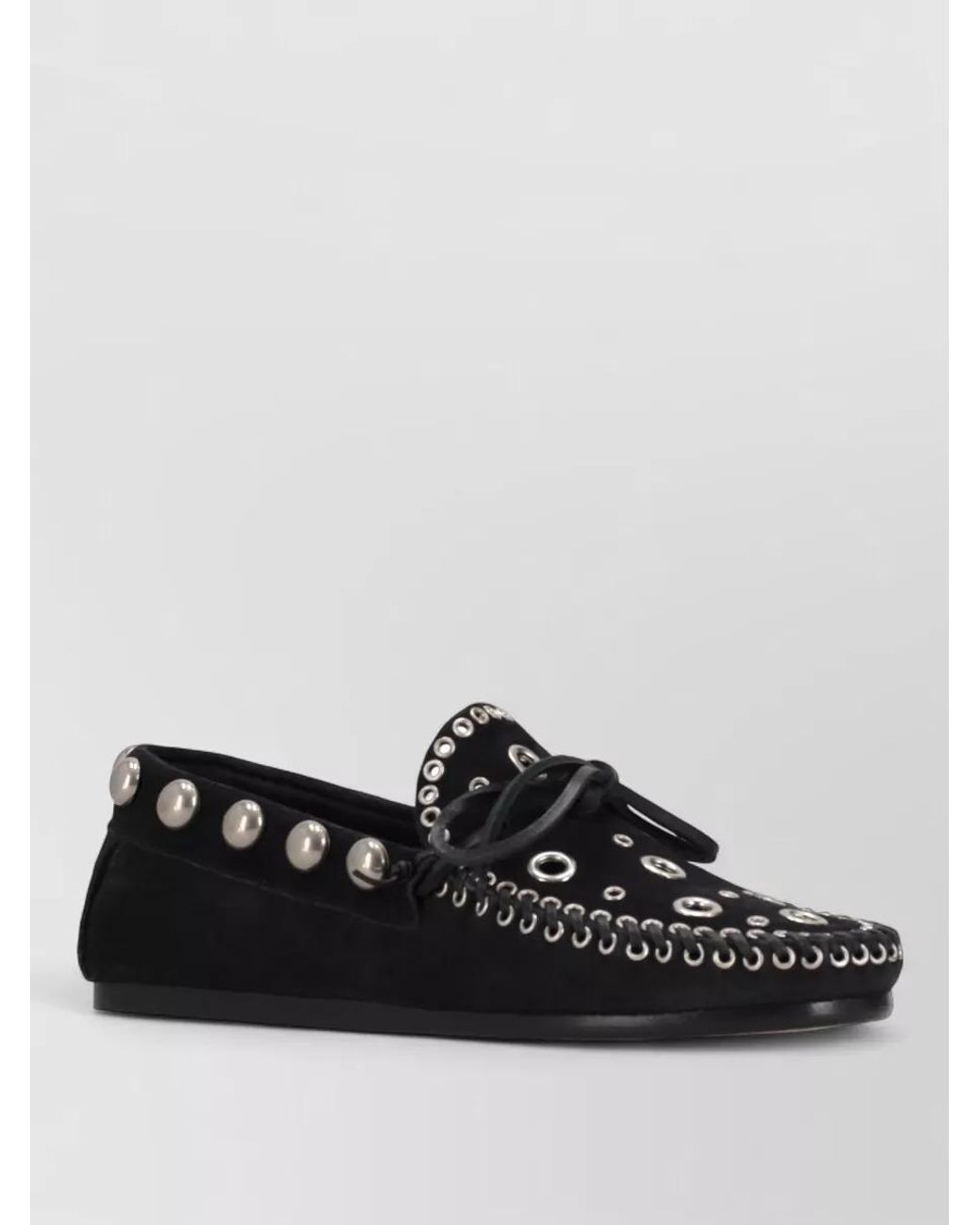 Isabel Marant Black Suede Leather Lace-Up Shoes