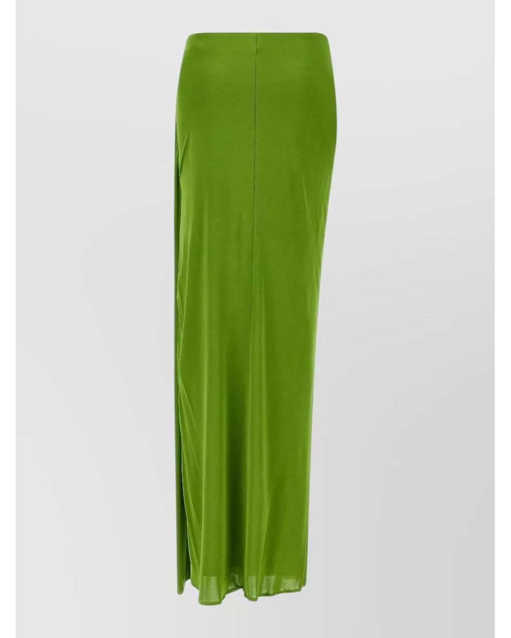 Elisabetta Franchi Green Asymmetric Draped Skirt