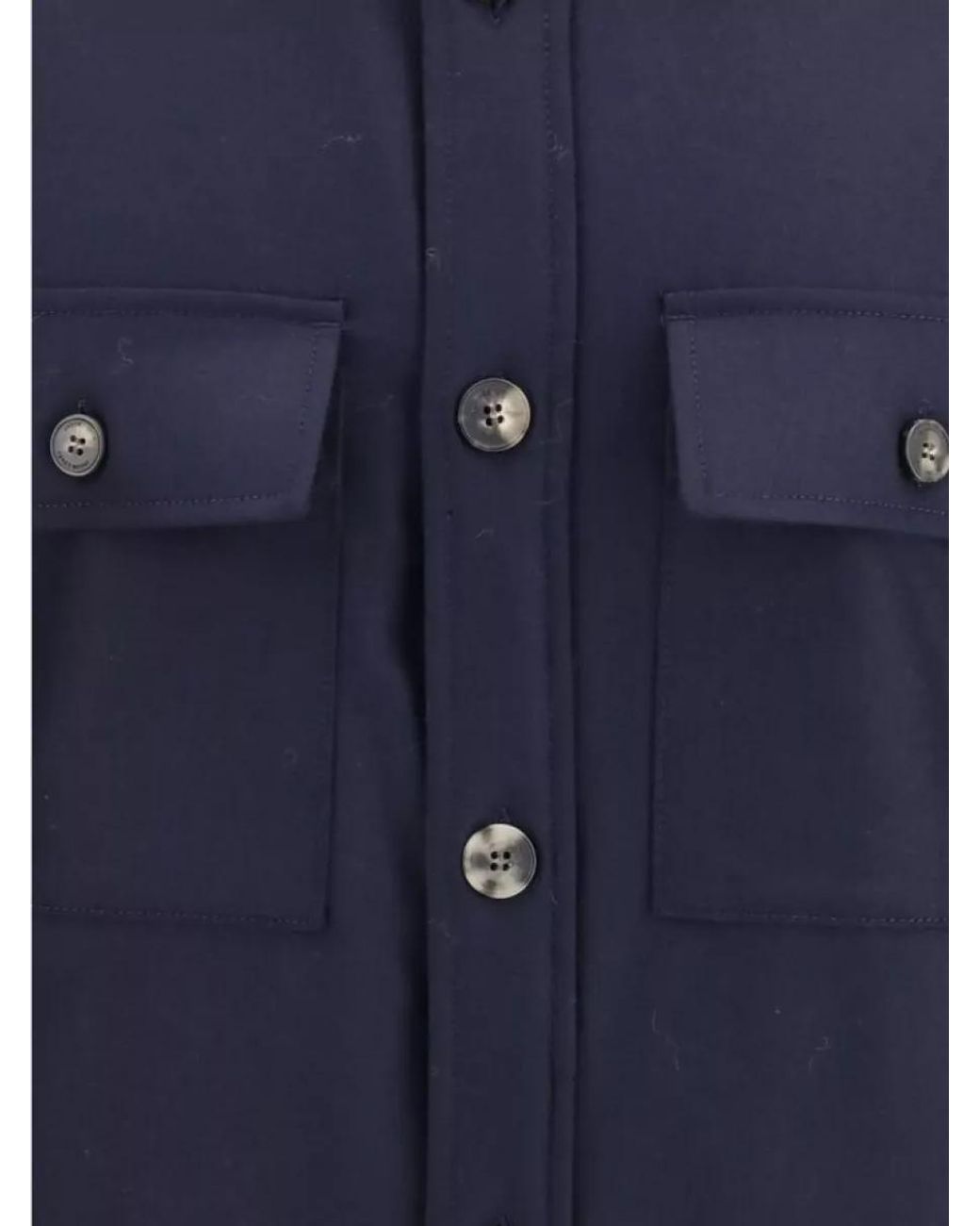 Jacob Cohen Blue Wool Faux Fur Lined Jacket for men