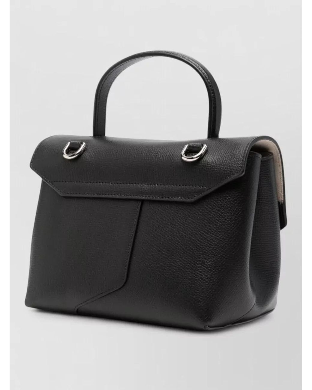 Emporio Armani Black Pebbled Leather Shoulder Bag