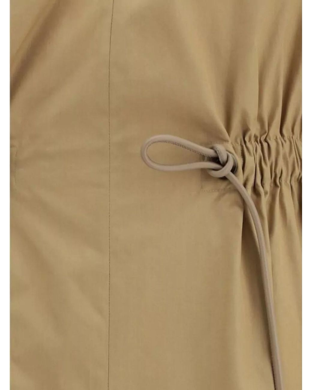 Max Mara Natural Cotton Belted Midi Dress