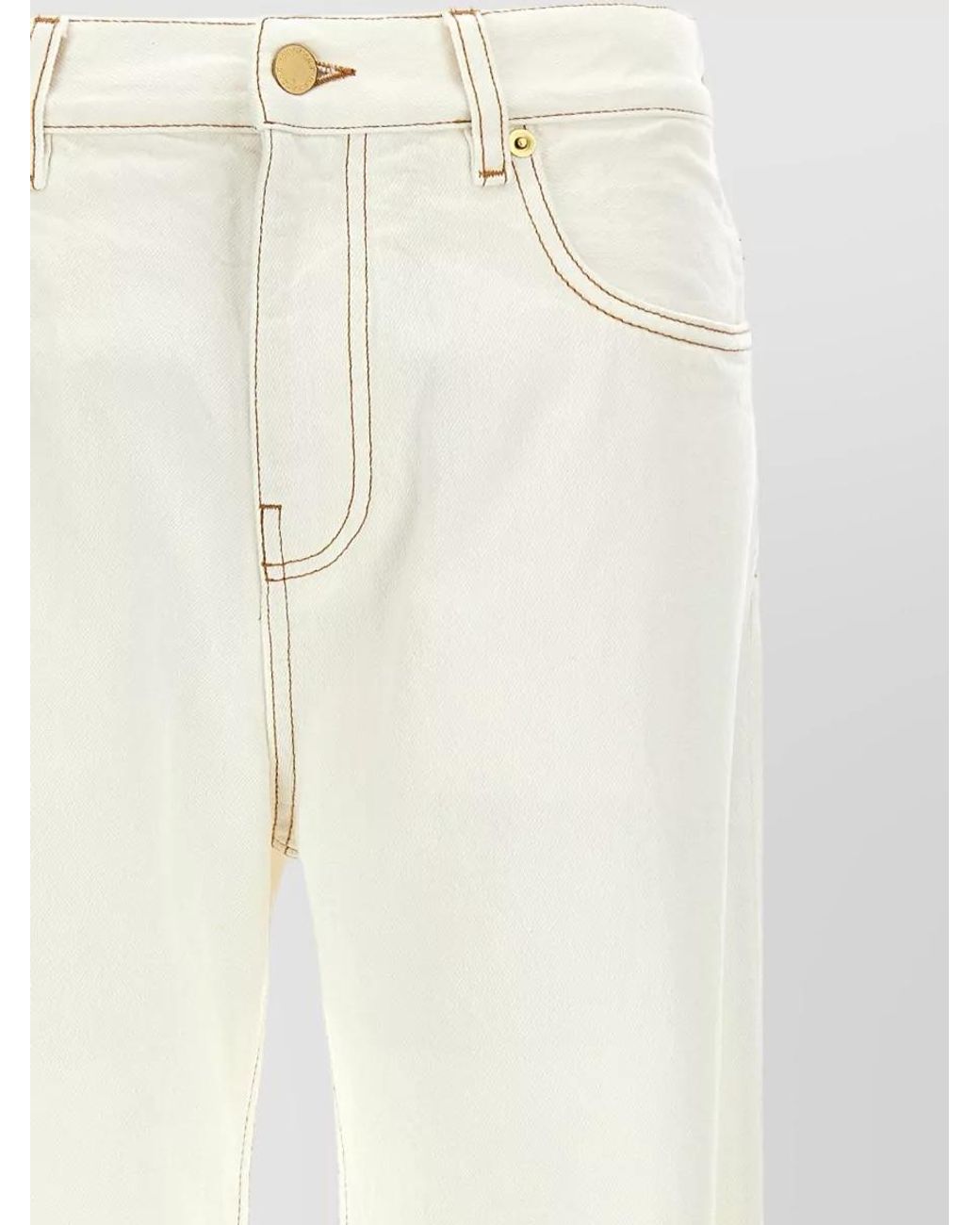 DARKPARK White Cotton Straight-Leg Jeans