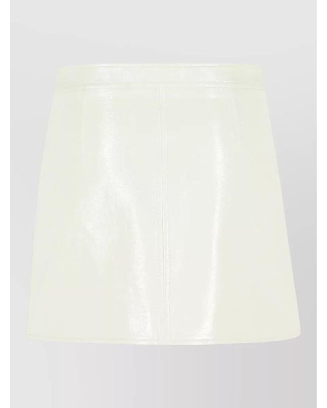 Courreges White Cotton Blend Mini Skirt
