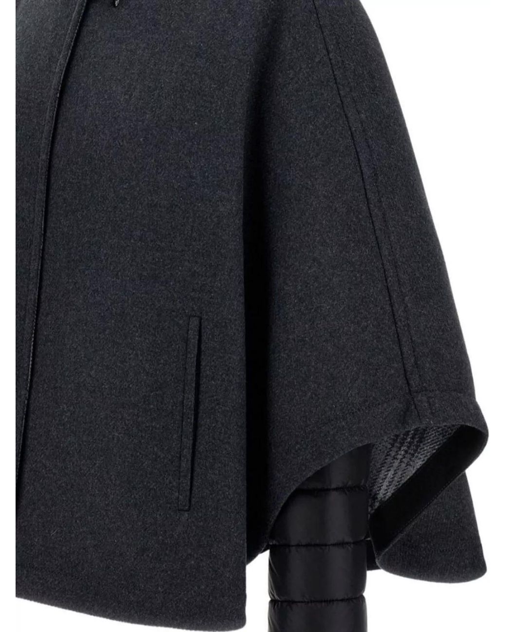 Fay Blue Wool Regular-Fit High-Neck Cape for men