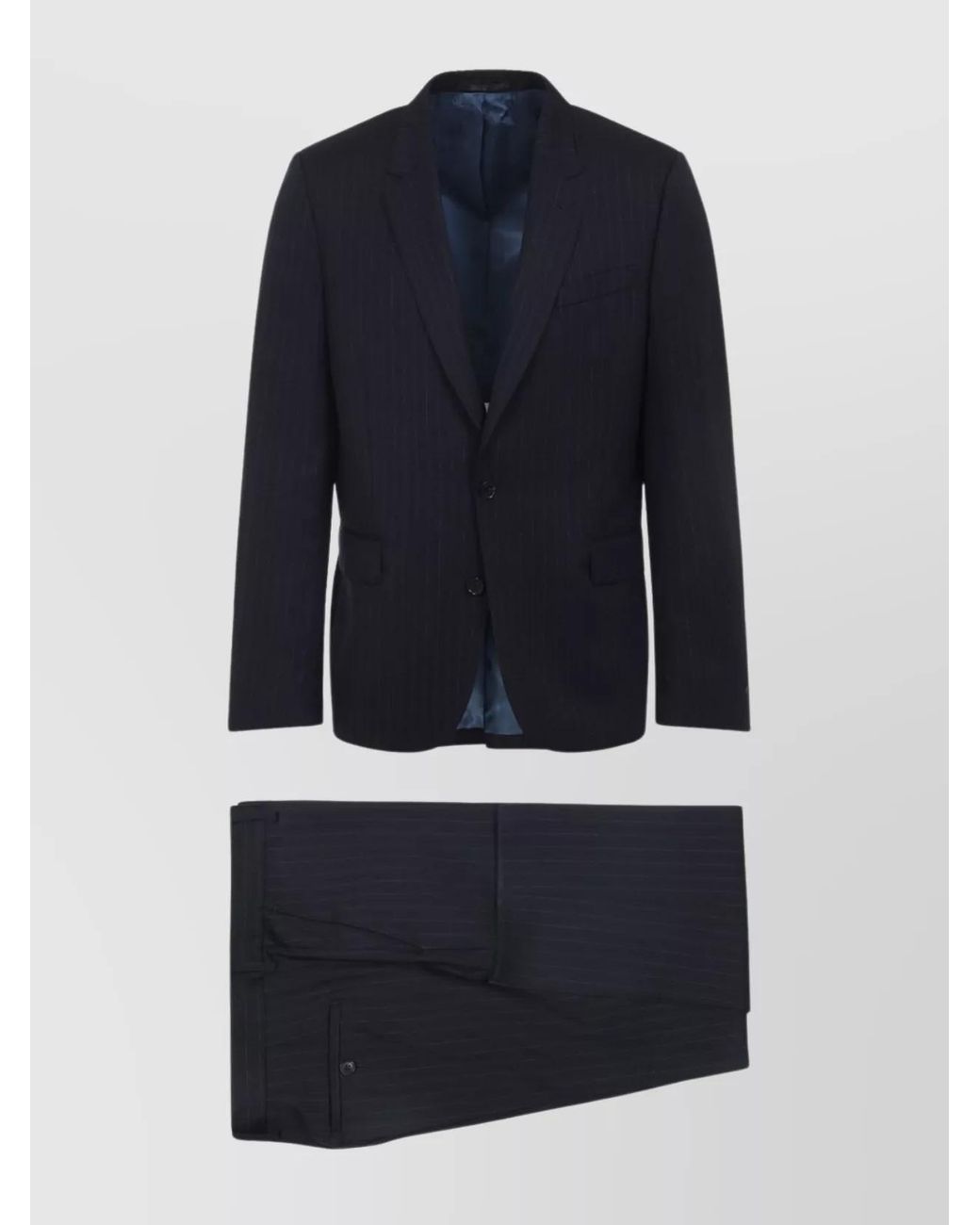 Paul Smith Blue Wool Tailored Single Breasted Suit for men
