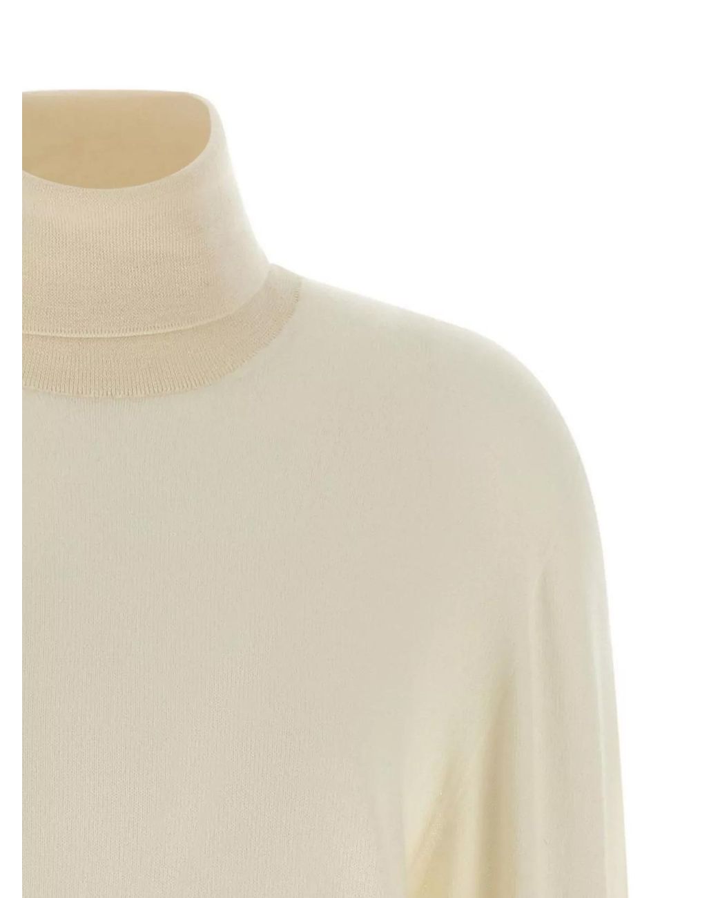 The Row Natural Cashmere Turtleneck Sweater