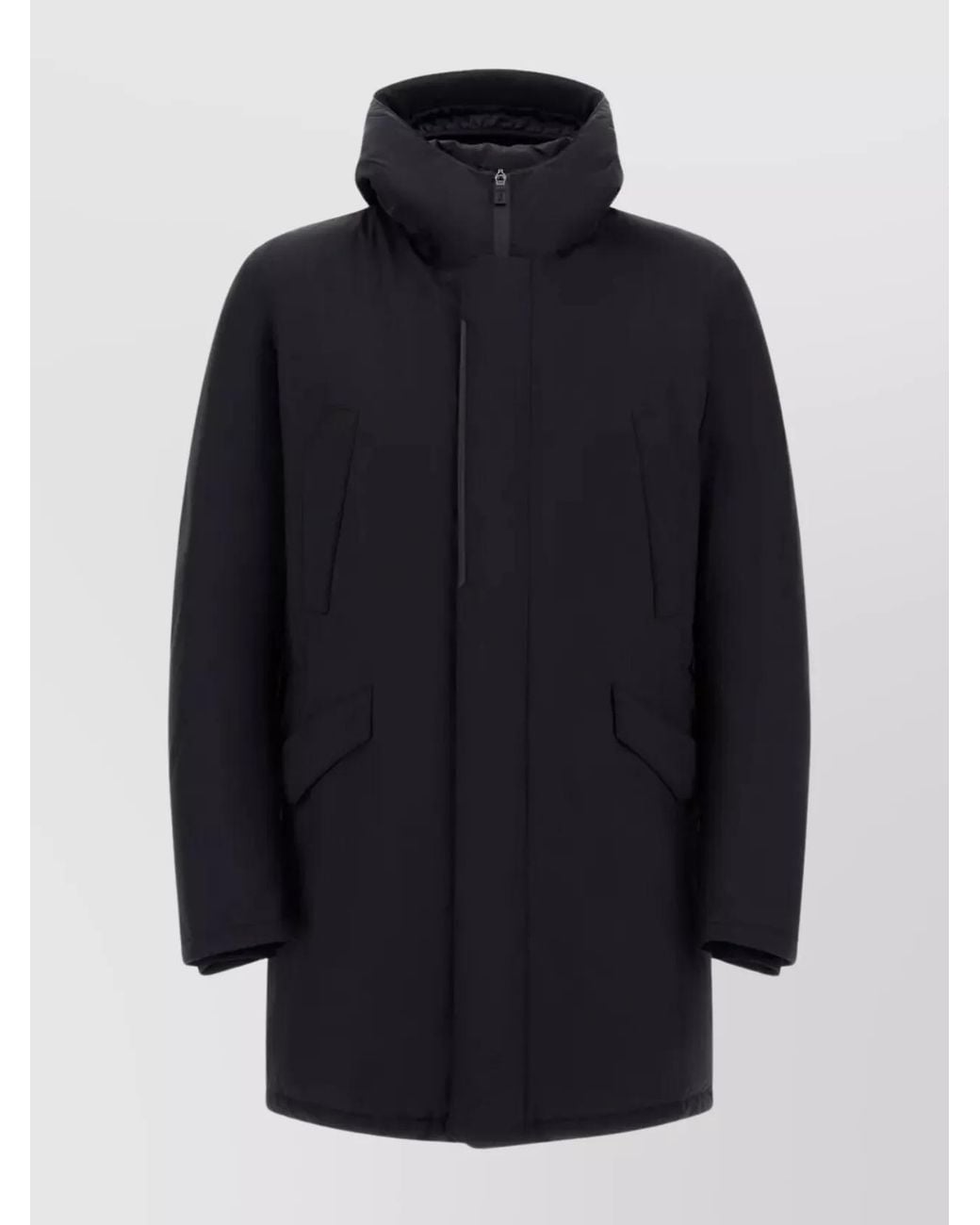 Herno Blue Down Hooded Parka for men