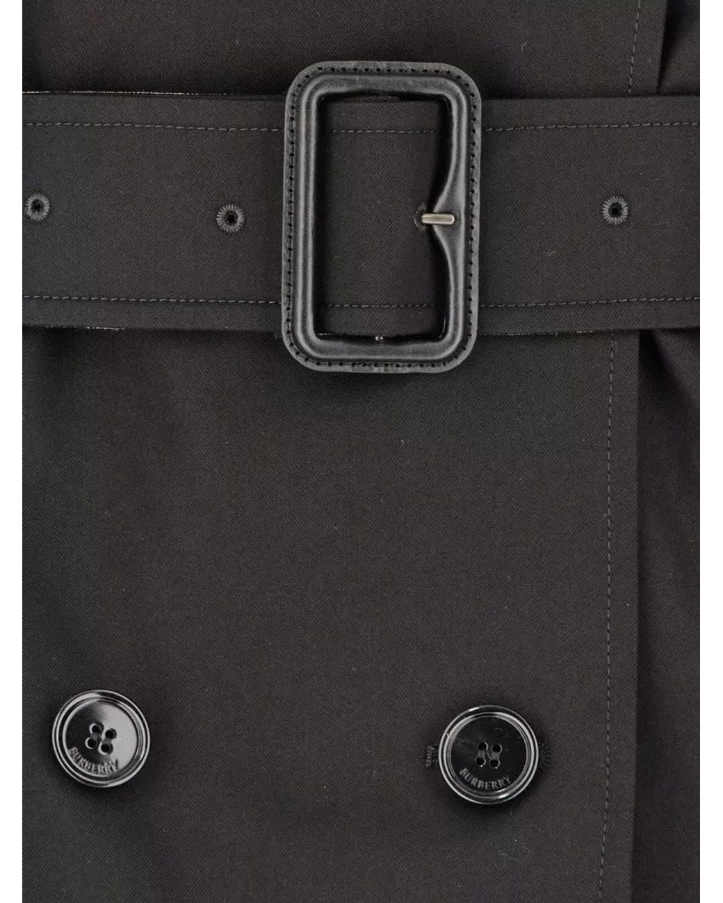 Burberry Black Cotton Trench Coat