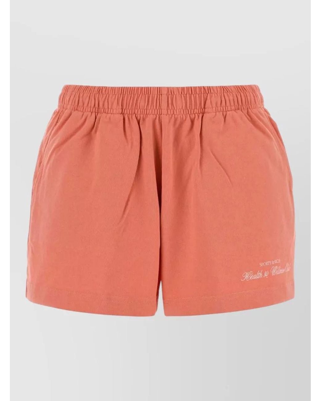 Sporty & Rich Orange Cotton Shorts