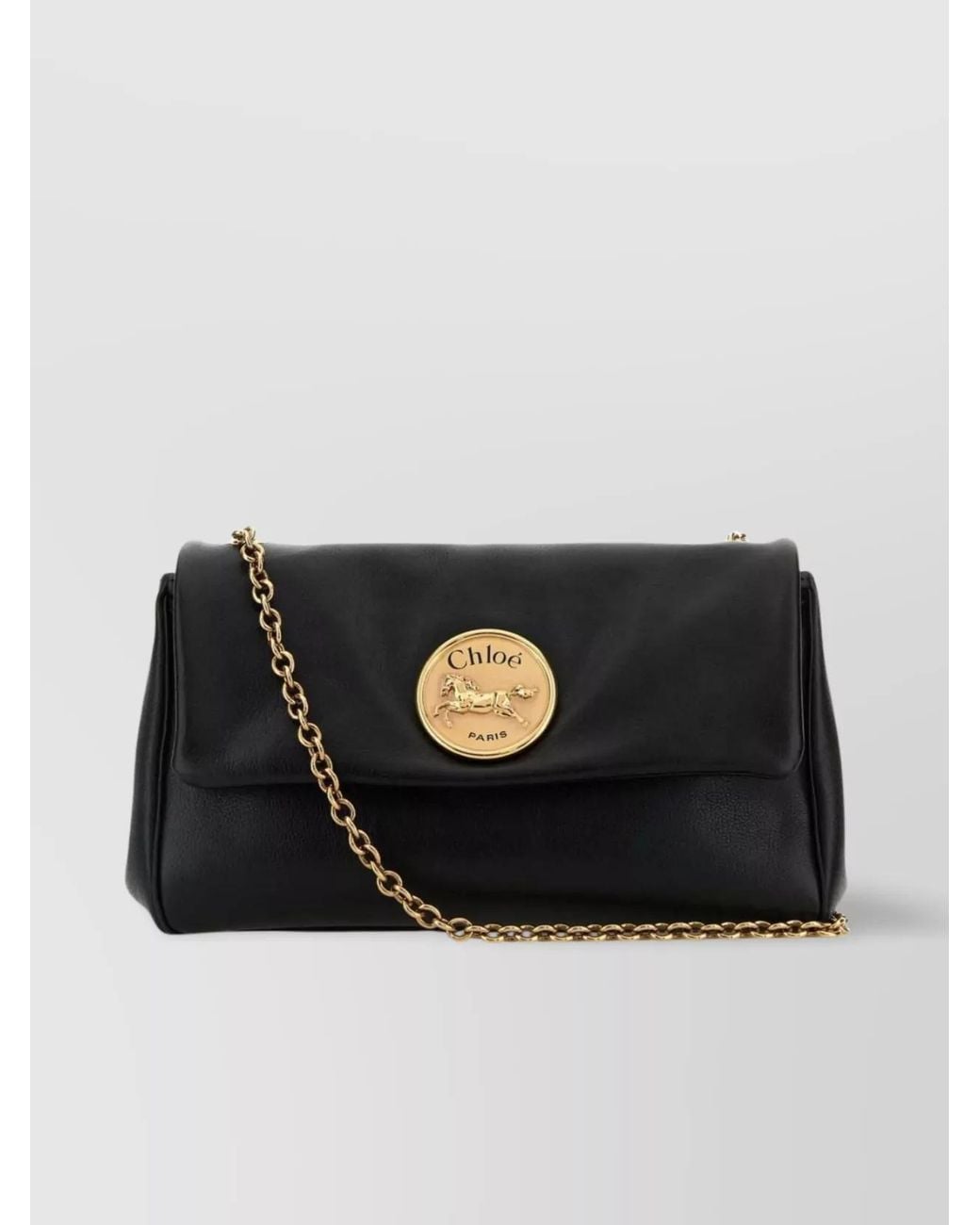 Chloé Black Heritage Medium Leather Shoulder Bag