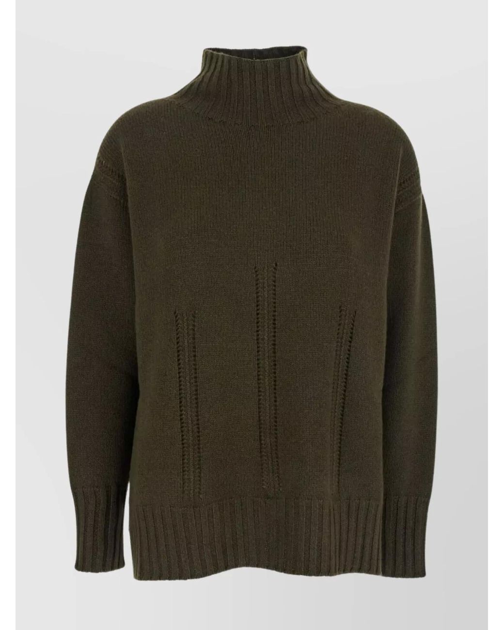 Tom Ford Green Cable-Knit Cashmere Mock-Neck Jumper