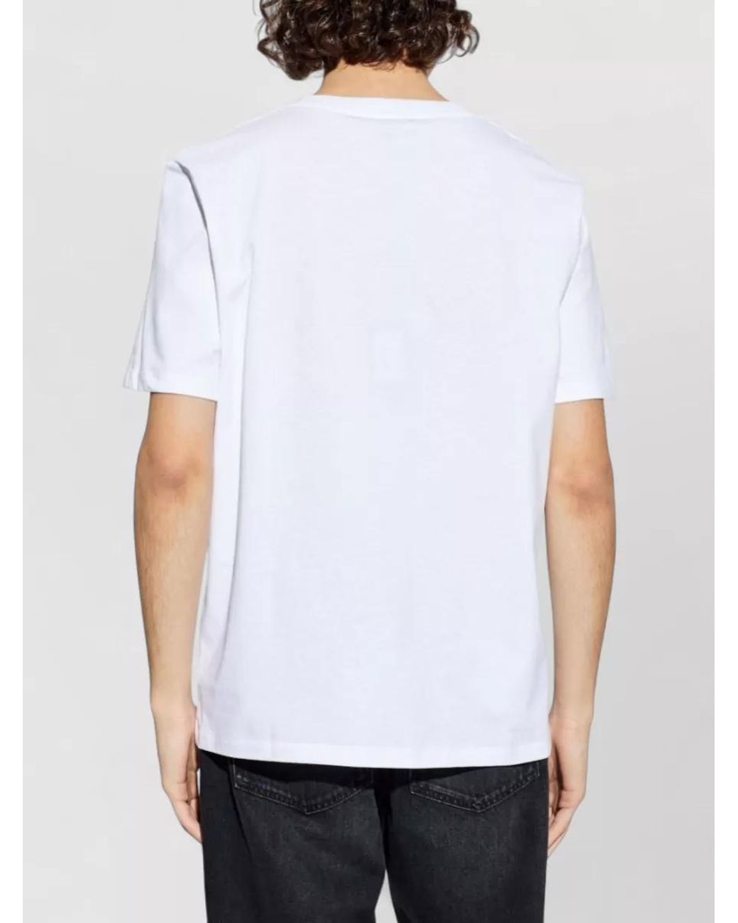 Balmain White Printed Cotton Regular-Fit Short-Sleeve T-Shirt for men