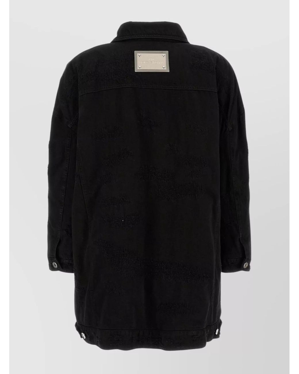 Dolce & Gabbana Black Denim Oversized Jacket