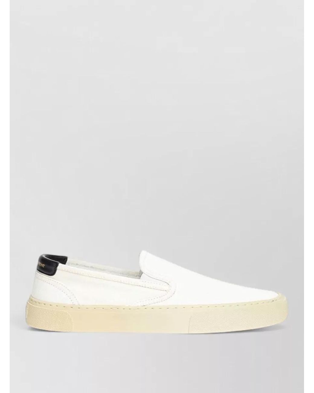 Saint Laurent Natural Cotton Slip-On Sneakers