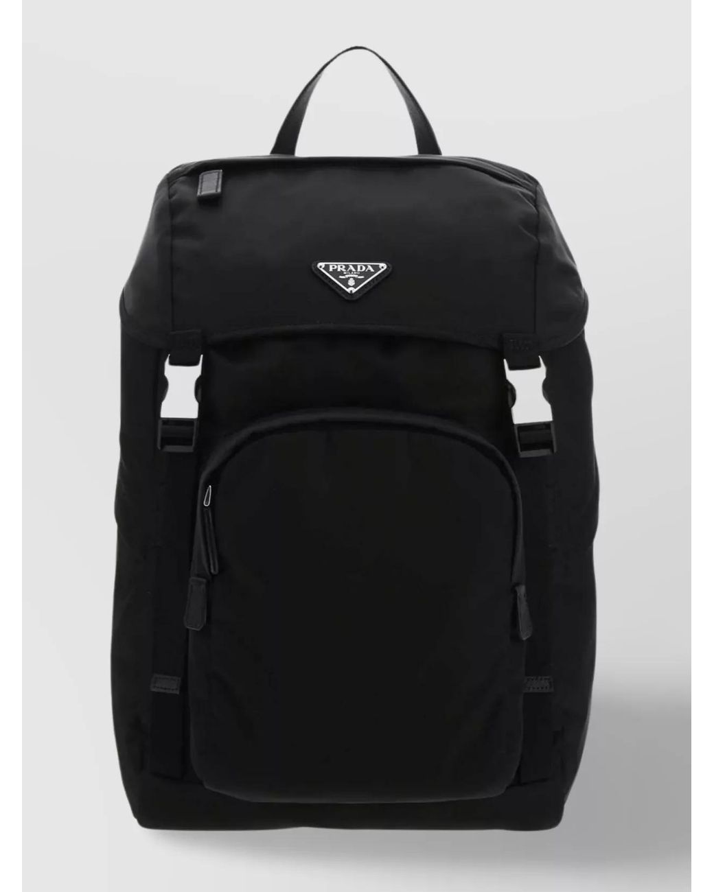 Prada Black Recycled Polyamide Backpack for men