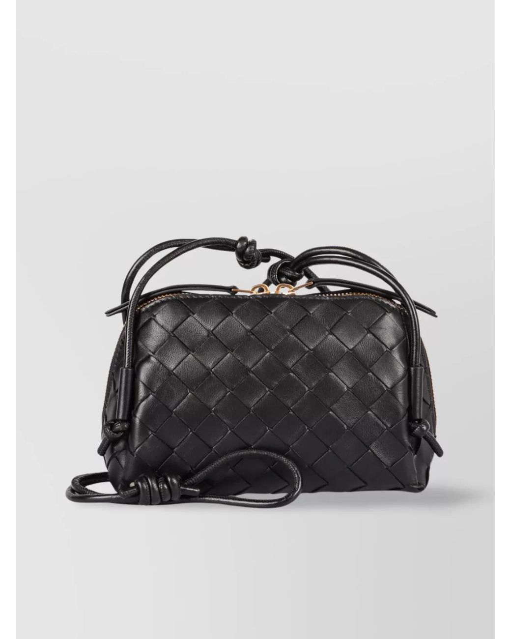 Bottega Veneta Black Concert Pouch Leather Cross-Body Bag