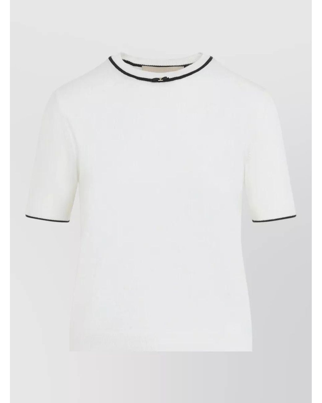 Valentino White Virgin Wool Knit T-Shirt