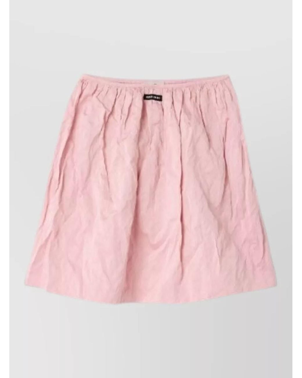 Miu Miu Pink Metallic A-Line Skirt