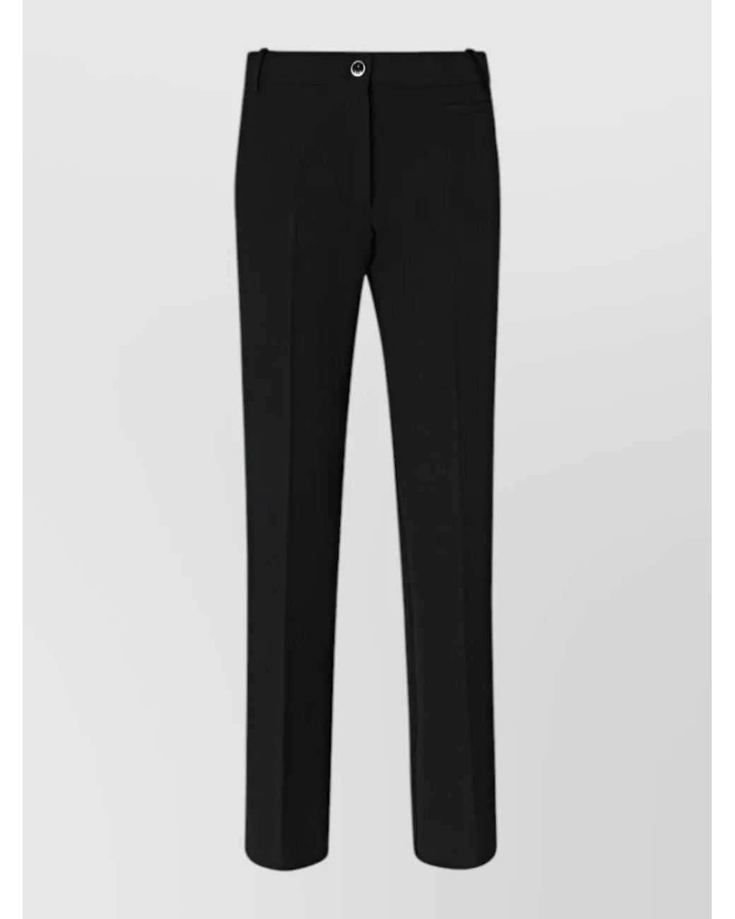 Pinko Black Mid-Rise Straight-Leg Suit Trousers