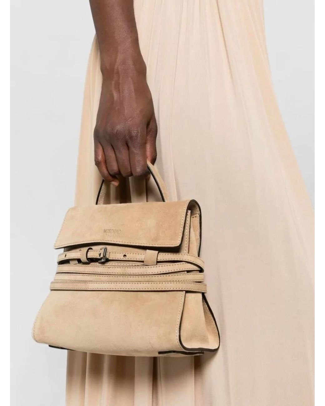 Moschino Natural Leather Shoulder Bag