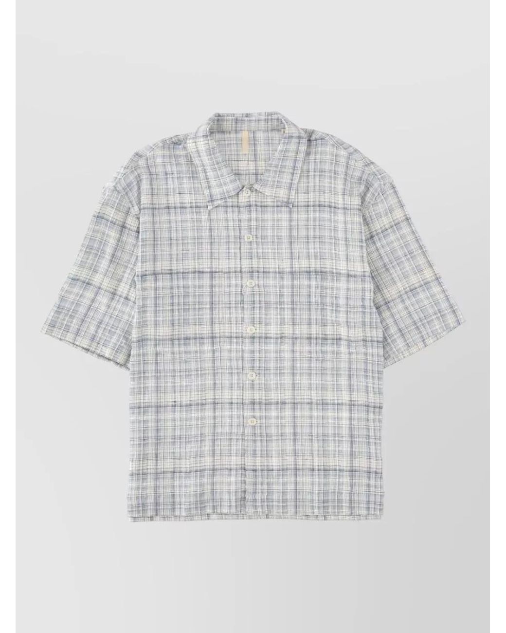 sunflower White Checked Short-Sleeve Shirt for men