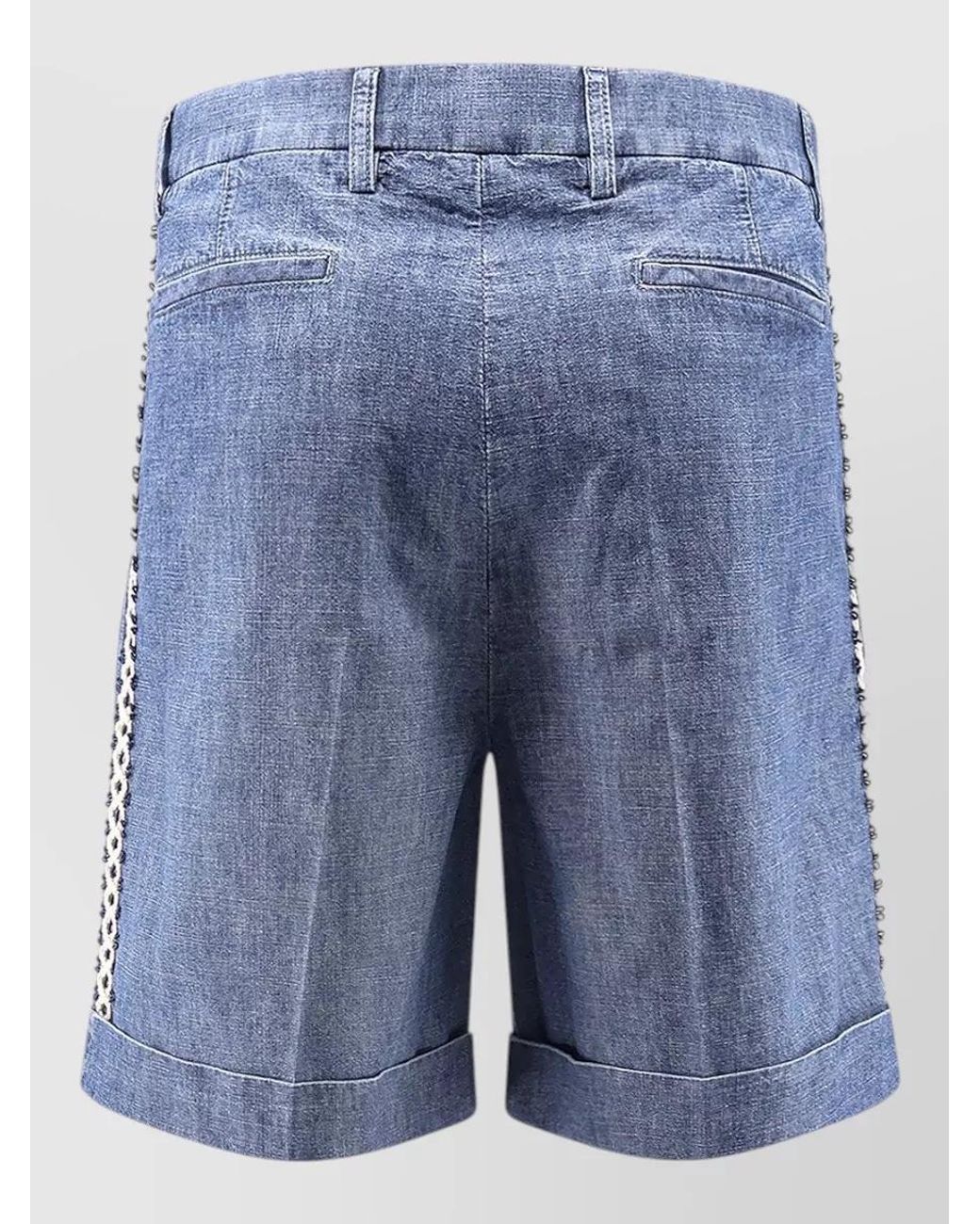 Valentino Blue Denim Bermuda Shorts for men