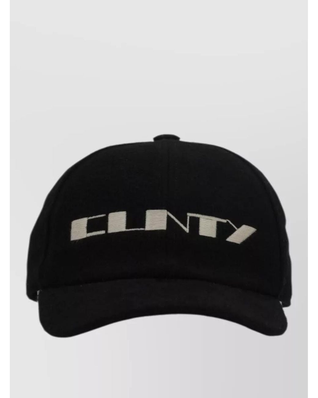 Rick Owens Black Cotton Baseball Cap