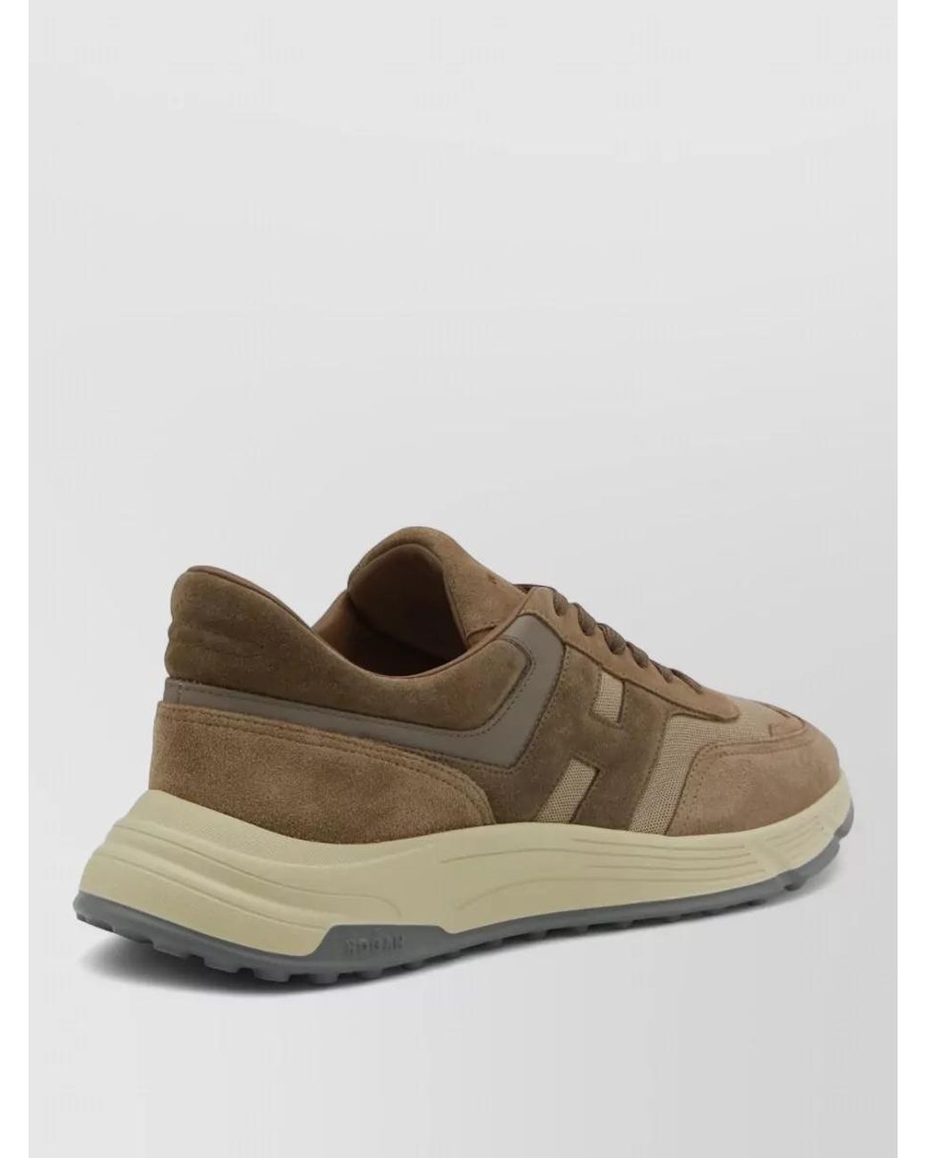 Hogan Brown Leather Low-Top Sneakers for men