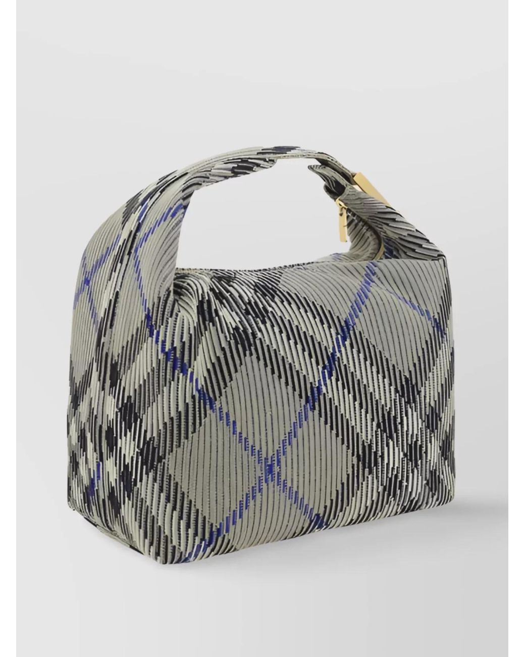 Burberry Gray Medium Check Nylon Mini Bag