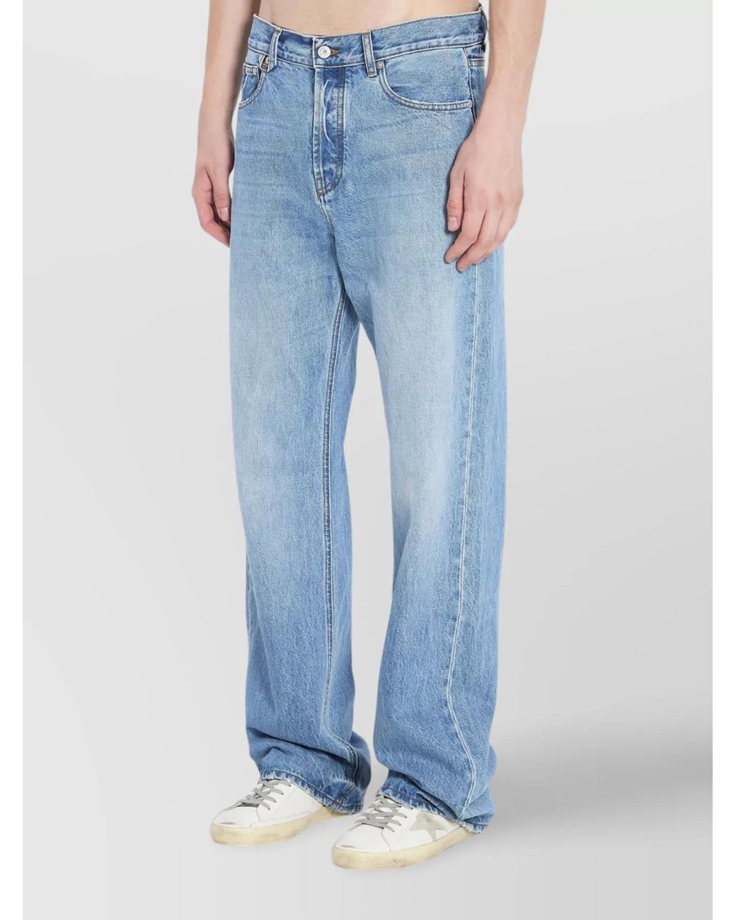 Jacquemus Blue Denim Straight-Leg Trousers for men