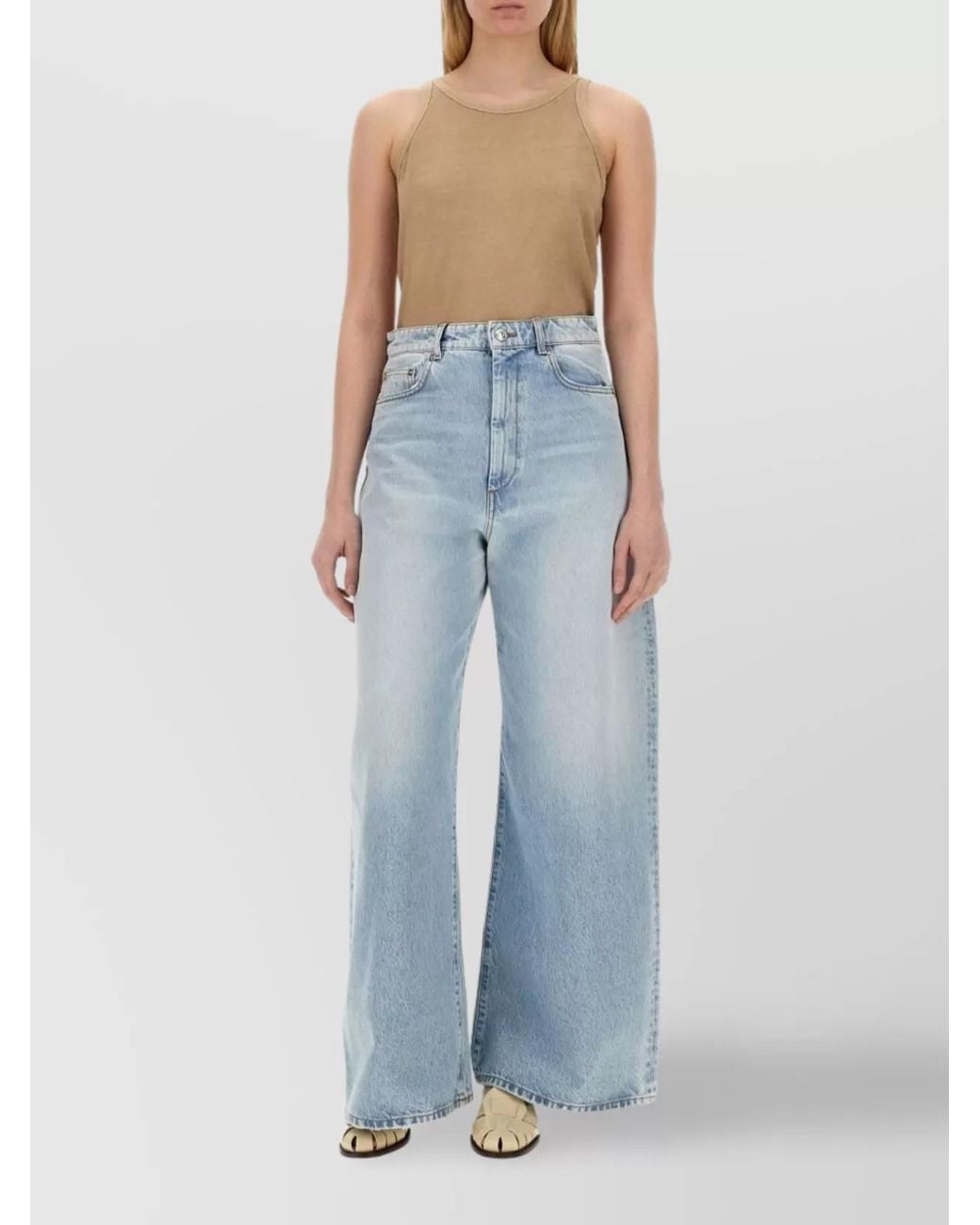 Sportmax Blue Cotton Tank Top