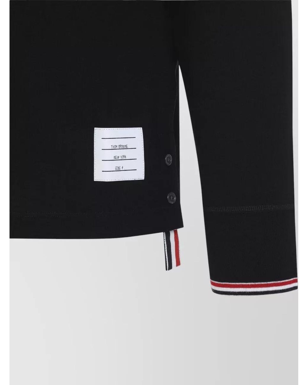 Thom Browne Blue Merino Wool Ribbed Long-Sleeve Henley Shirt for men