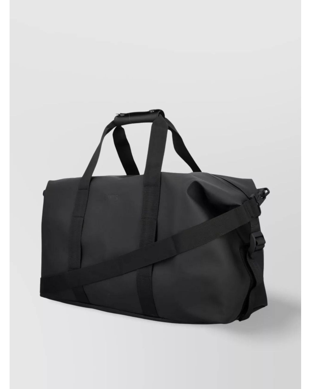 Rains Black Hilo Weekend Bag Detachable Strap for men