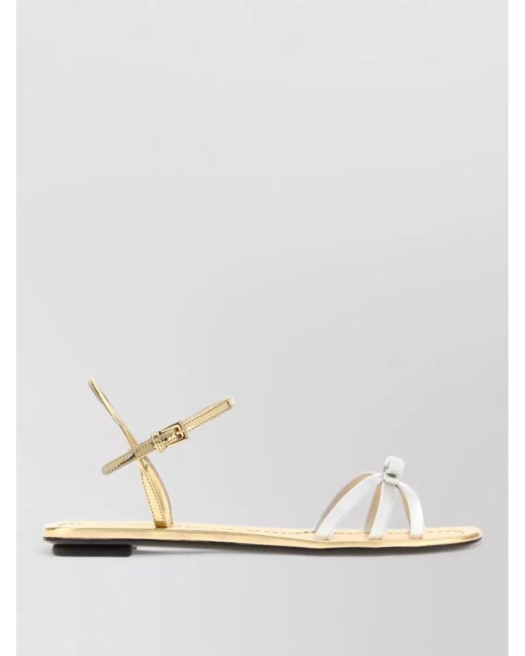 Prada White Leather Sandals