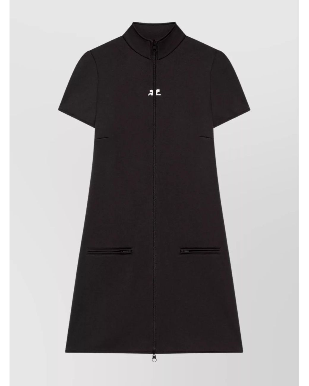 Courreges Black Slim-Fit Mini Dress