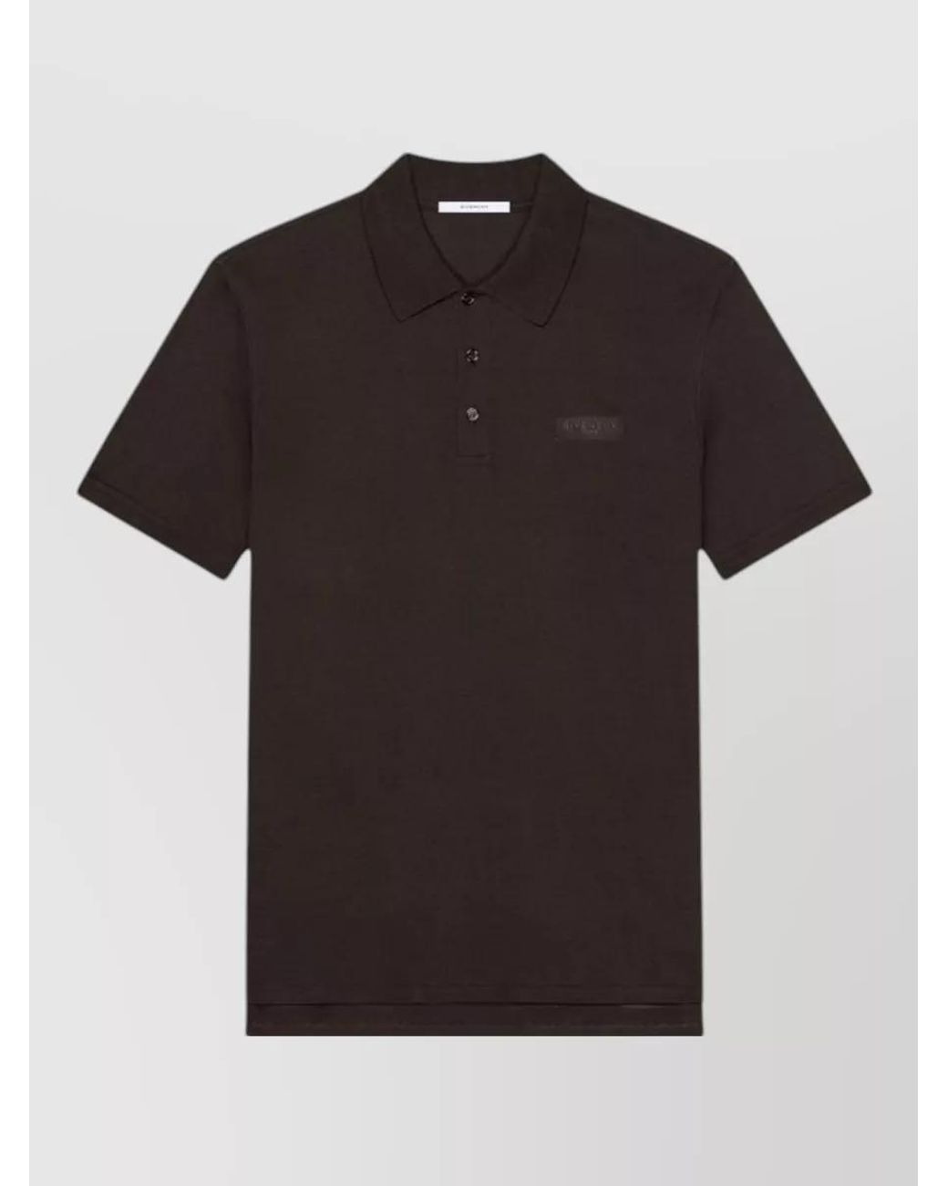 Givenchy Black Cotton Short-Sleeve Polo Shirt for men