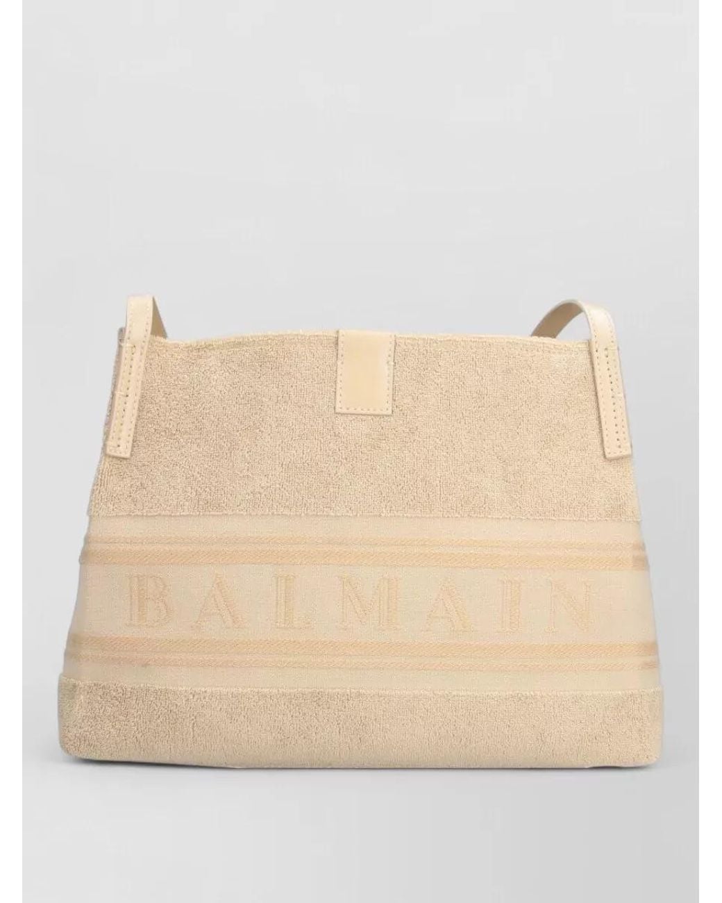 Balmain Natural Cotton Shoulder Bag