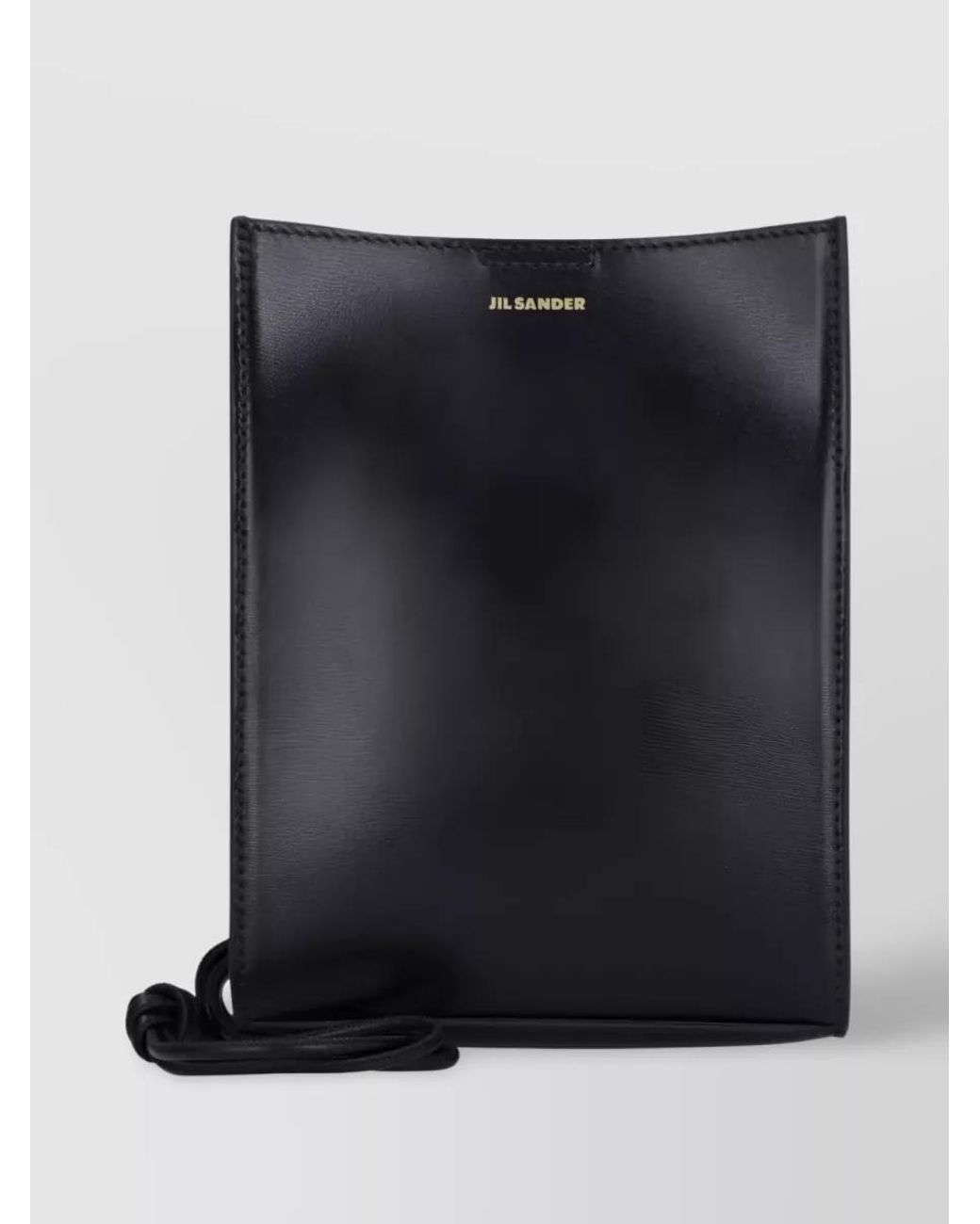 Jil Sander Black Tangle Small Leather Shoulder Bag