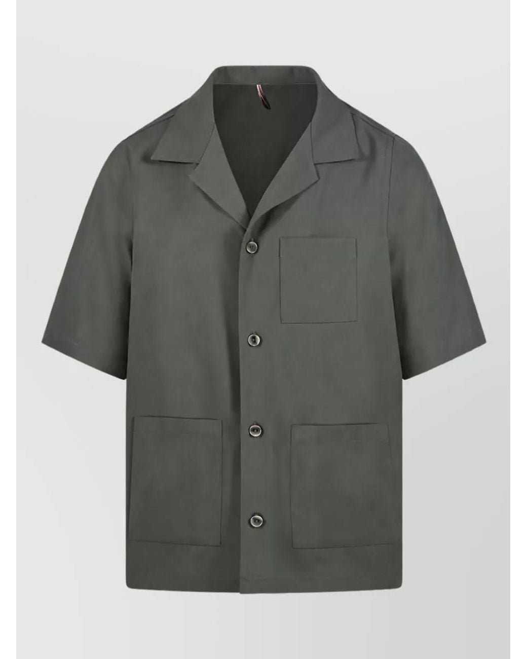 Santaniello Gray Wool Shirt Jacket for men