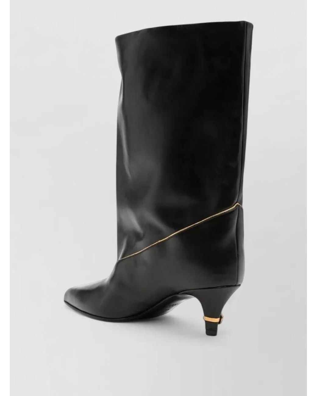 Versace Black Leather Heel Boots